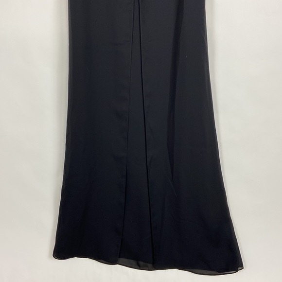 Davids Bridal 8534 Long Flowy Black Strapless Dress Bridesmaid Dress Cocktail - Picture 10 of 16